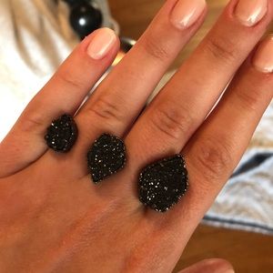 Kendra Scott Naomi Ring in Black Druzy